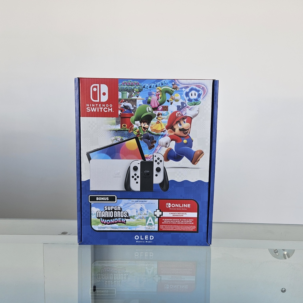 Switch OLED + MarioWonder Nuevo (Blanco)