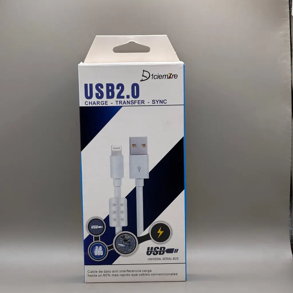D1ciembre Cable USB a IP 1M 2A